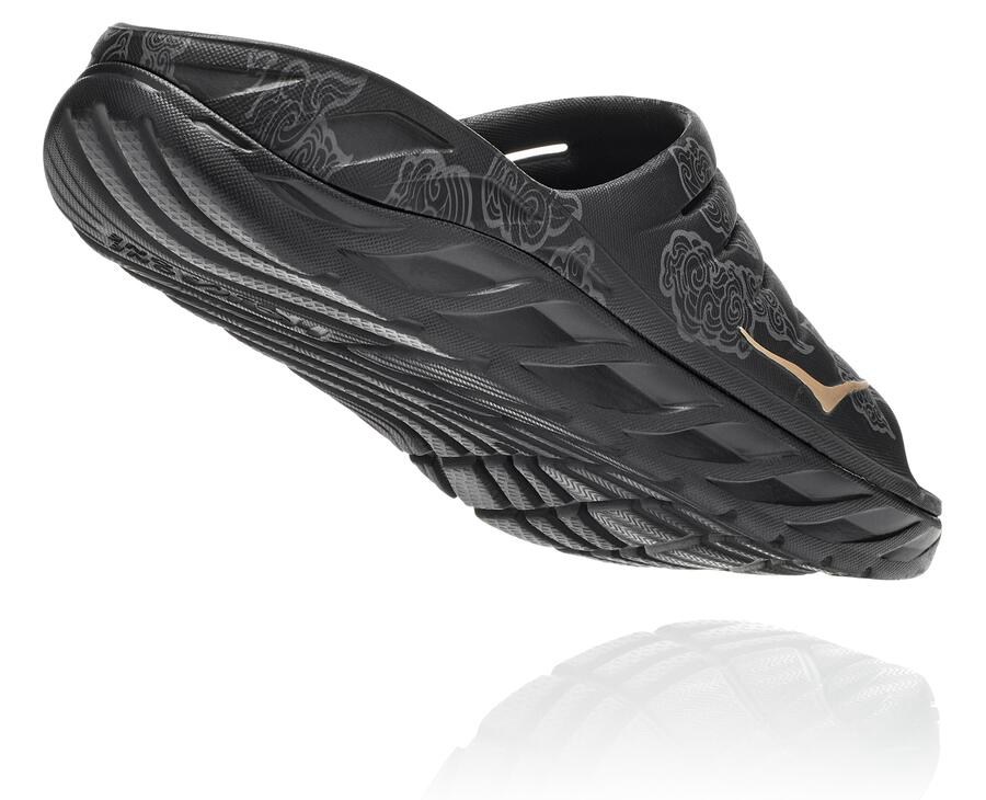 Claquette Hoka One One Ora Recovery Cny Femme - Noir/Doré - HPU-370158